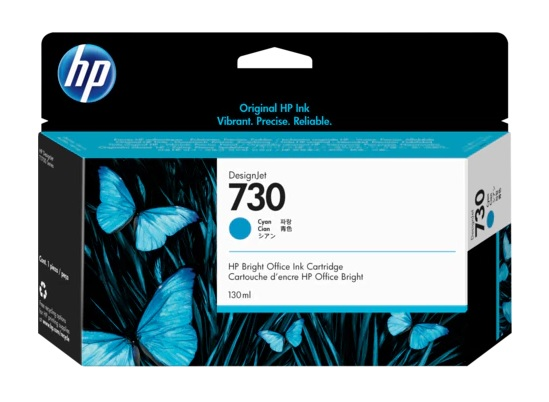 Картридж Cartridge HP 730 для DesignJet T1600/T1700/T2600, 130 мл, голубой