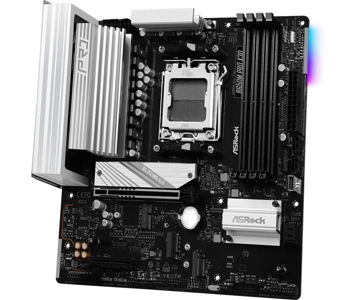 Материнская плата ASROCK B650M X3D, AM5, B650, 4*DDR5, 4*SATA, 3*M.2, 3*USB 3.2, 4*USB 2.0, Type-C, 2*PCIx16, 1*M.2 (Key E), HDMI+DP, mATX
