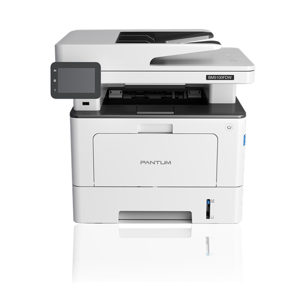 Лазерное многофункциональное устройство Pantum BM5100FDW, P/C/S/F, Mono laser, А4, 40 ppm (max 100000 p/mon), 1.2 GHz, 1200x1200 dpi, 512 MB RAM, Duplex, DADF50, paper tray 250 pages, USB, LAN, WiFi, start. cartridge 3000 pages