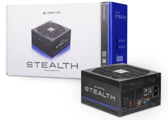 Блок питания Chieftec Stealth SPX-1000-FC (ATX 3.1, 1000W, 80 PLUS PLATINUM, Active PFC, 135mm fan, Gen5 PCIe, Full Cable Management) Retail