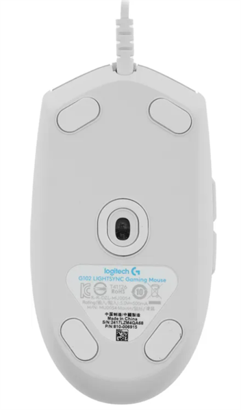 Мышь Logitech Gaming Mouse G102 LIGHTSYNC, 8000dpi, White, CN, [910-005809]