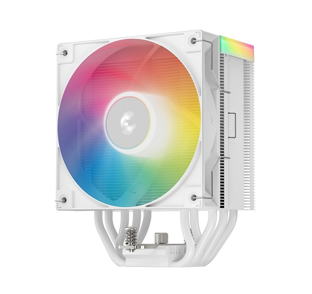 Кулер для процессора DEEPCOOL AG500 WH ARGB V2 LGA1700/1200/115X/AM5/AM4 (12шт/кор, TDP 240W, PWM, ARGB Fan 120mm, 5 тепл. трубок, белый) RET (R-AG500-WHAMMN-GJD)