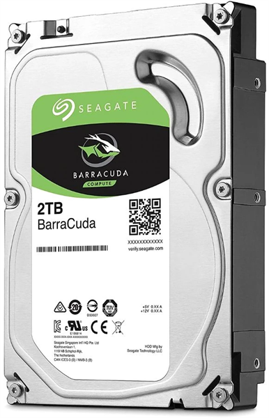 Жесткий диск Seagate Barracuda HDD 3.5" SATA 2Tb, 5400 rpm, 256Mb buffer, 512e, SMR, ST2000DM005, 1 year