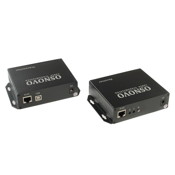 Передача VGA+USB(клавиатура, мышь) по кабелю витой пары OSNOVO TA-VKM/3+RA-VKM/3(ver.2) Комплект (приемник + передатчик) для передачи VGA, Клавиатура, "Мышь" на расстояние до 100м. Разрешение до 1920x1440. Разъемы: RJ-45 (для подключения приемника к переда