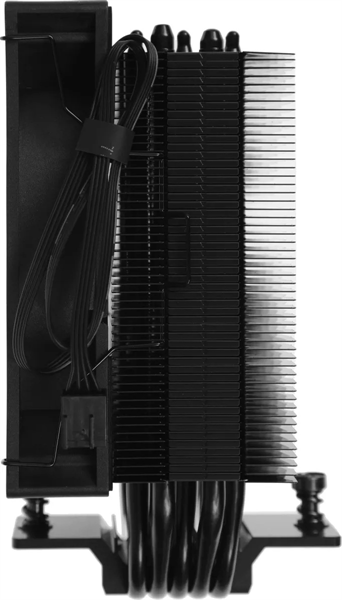 Кулер для процессора/ CPU Cooler PCCooler RT500 BK (240W, 4-pin PWM, LED temp., 152mm, Al/Cu, 5x6mm, 1x120mm, 73.32CFM, 34.9dBA, 2200RPM, S: 1851/1700/1200/115X, AM5/AM4, black)