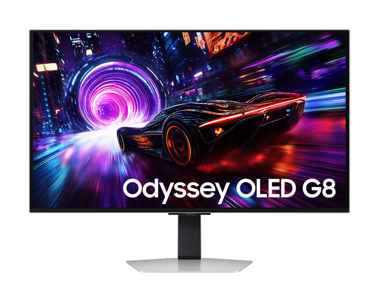 Монитор Samsung 32" Odyssey OLED G8 G81SF S32FG812SI OLED 16:9 3840x2160x240Hz 0,03ms 260cd 1М:1 1,07 млрд 178/178 DP; HDMI; USB3.2 Gen1 x2 Tilt Swiv HAS Pivot БП внешн VESA Silver