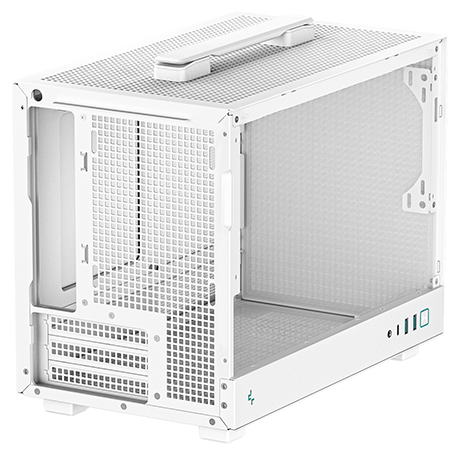 корпус Deepcool CH160 WH без БП, боковое окно (закаленное стекло), белый, MINI-ITX (R-CH160-WHNGI0-G-1)