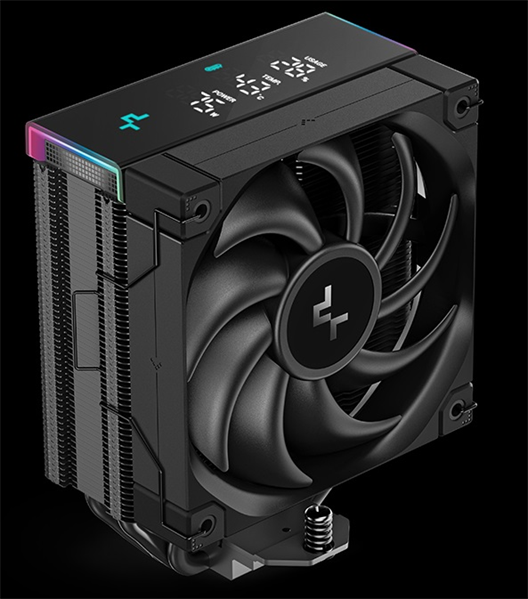Кулер для процессора DEEPCOOL AK400 DIGITAL PRO LGA1700/1200/115X/AM5/AM4 (9шт/кор, TDP 220W, PWM, Fan 120mm, 4 тепл. трубки, ARGB, черный) RET (R-AK400-BKAPMN-G)