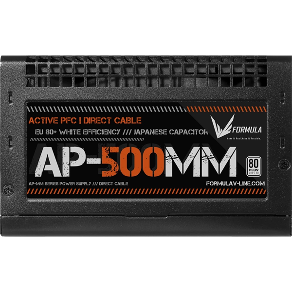Блок питания Formula V Line AP-500MM, 500W, APFC, 80+, 12cm Fan
