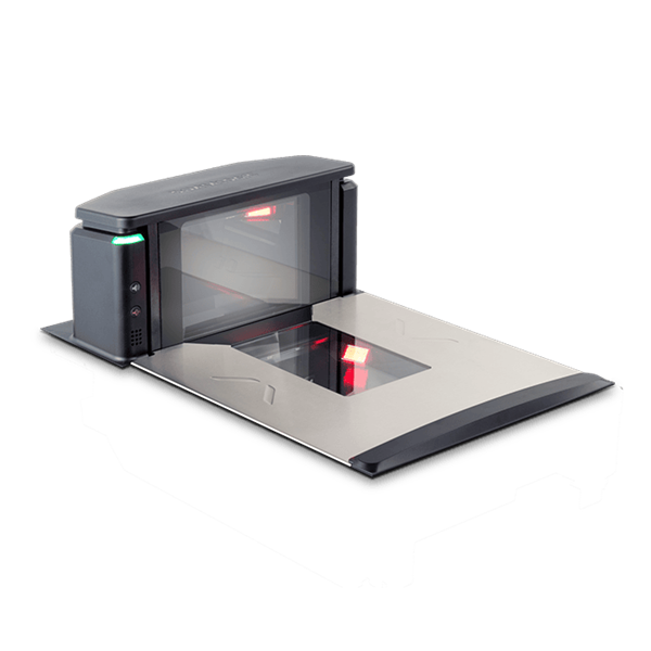 Биоптический сканер штрихкода с весовой ячейкой Datalogic Magellan 9550i Scanner/Scale, Med Platter/Flip-up Produce Rail/Shelf Mount, EU/Dual Interval/Metric Config, EU Power Brick/Cord, RS-232 Std Cable