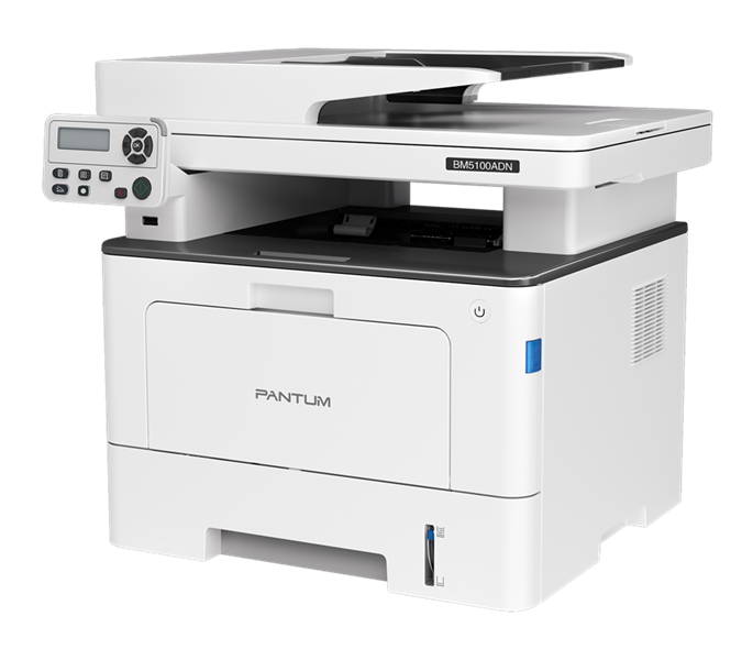 Лазерное многофункциональное устройство Pantum BM5100ADN, P/C/S, Mono laser, A4, 40 ppm (max 100000 p/mon), 1.2 GHz, 1200x1200 dpi, 512 MB RAM, Duplex, DADF50, paper tray 250 pages, USB, LAN, start. cartridge 3000 pages (плесень)