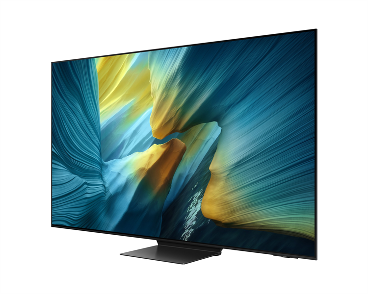 Телевизор Samsung OLED TV QE77S95FAUXRU, 77', OLED, 4K 3840x2160, 120Hz, Tizen Smart TV, 70W, Tuner (DVB-T2/C/S2, PAL,SECAM), HDMI, USB, USB-C, CI+, Wi-Fi, BT, LAN, VESA 400x400,  class A, Graphite Black