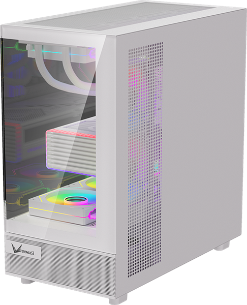 корпус Formula V Line Crystal Z8 White, ATX, Left side Tempered Glass, Dual Front Panel with Tempered Glass & Mesh, TYPE-C*1, USB3.0*2