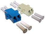 LAN-2SC-AM-MM Проходной адаптер оптический Lanmaster SC (MM) Duplex многомодовый бежевый чёрный колпачок
