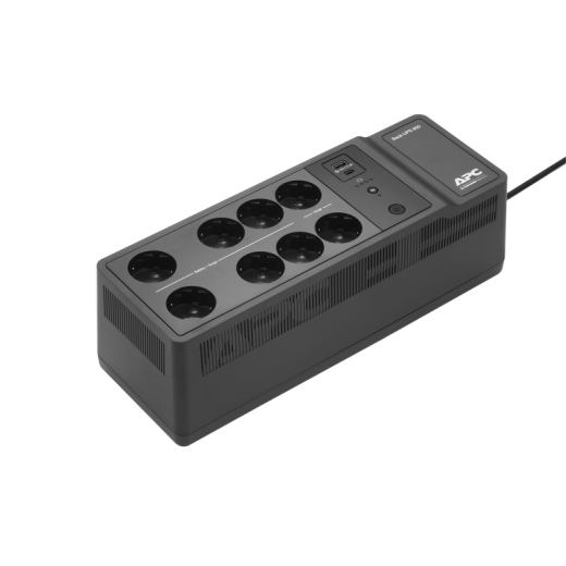 Источник бесперебойного питания APC Back-UPS ES 850VA/520W, 230V, 8 Schuko (2 Surge & 6 batt.), USB, USB charge(type A,C), Data/DSL protect.,(BE700G-RS, BE850G2-RS analogue), 1 year warranty