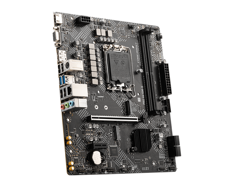Материнская плата MSI PRO H610M-G DDR5 s1700,2DDR5,1PCI-Ex16,1PCI-Ex1,2M.2(KEY M+KEY E),4SATA, mATX, RTL