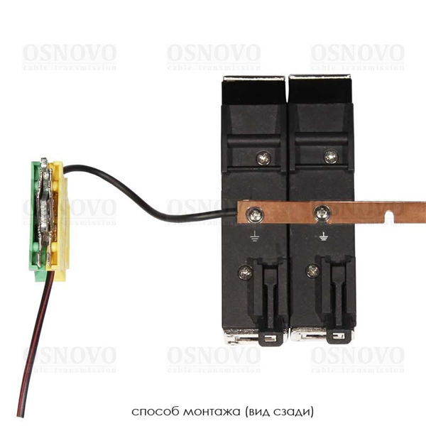 Устройство грозозащиты OSNOVO SP-IP/1000D Устройство грозозащиты для локальной вычислительной сети (скорость до 1000 Мб/с). Двухступенчатая защита. Максимальное длительное рабочее напряжение (Uс) DC6V. Номинальный ток разря