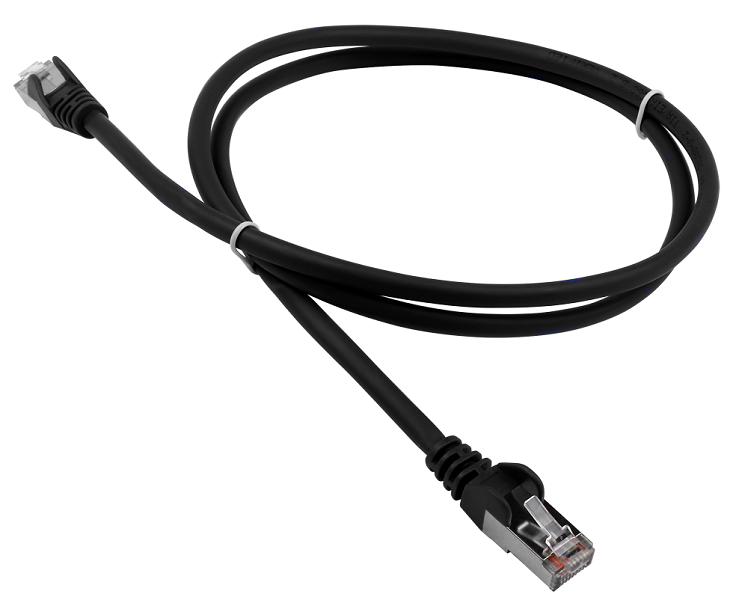 Кабель Патч-корд Lanmaster LAN-PC45/S5E-2.0-BK вилка RJ-45-вилка RJ-45 кат.5е 2м чёрный LSZH (уп.:1шт)