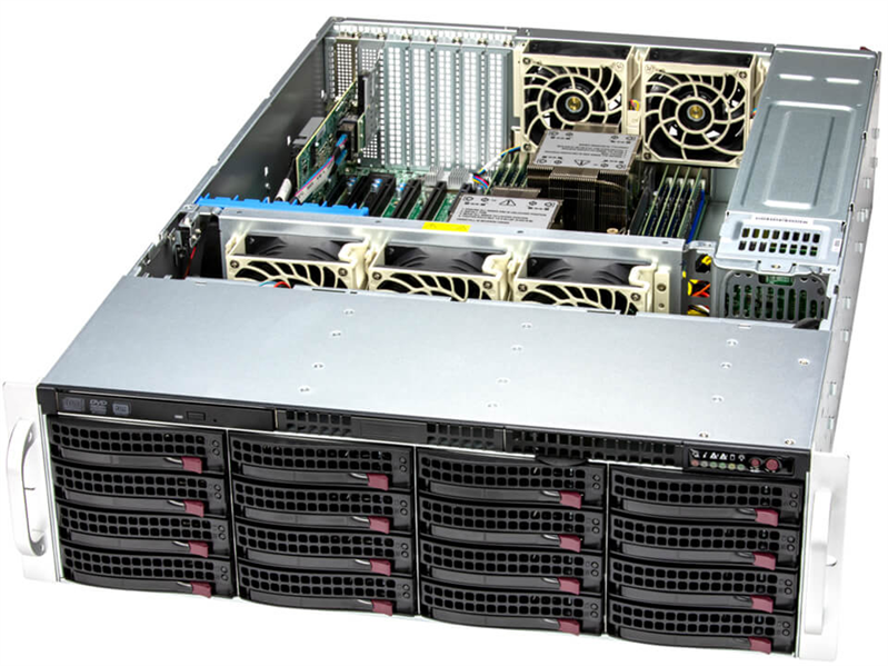Серверная платформа Supermicro SuperStorage 3U Server 631E-E1CR16L no CPU(2) 5th/4th gen(MCC carrier)/TDP270/no DIMM(16)/16x3.5/2.5 SATA/SAS/2x10GbE/2x1200W/SFT-DCMS-Single