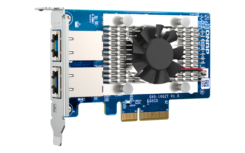 Сетевая карта QNAP Expansion Card QXG-10G2T PCIe Gen3x4 2x10GbE(BASE-T)