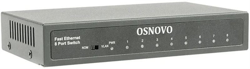 Коммутатор OSNOVO SW-10800, 8×FE, неуправляемый