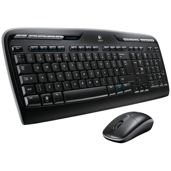 Клавиатура+мышь Logitech Wireless Desktop MK330 (Keybord&mouse),  USB, Black, Rus/Eng, [920-003995] (незначительное повреждение коробки)