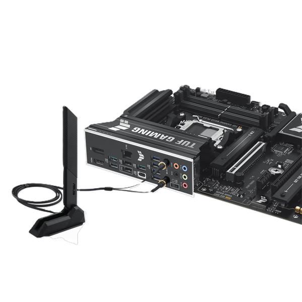 Материнская плата ASUS TUF GAMING B850-PLUS WIFI, AM5, B850, 4*DDR5, 4*SATA, 3*M.2, 7*USB 3.2, 2*USB 2.0, Type-C, 3*PCIx16, 2*PCIx1, DP+HDMI, ATX; 90MB1J30-M0EAY0