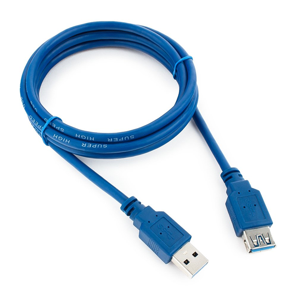 Провод Cablexpert Кабель-удлинитель USB3.0, AM/AF, медь, двойн.экран, Pro, 1.8м, синий, пакет