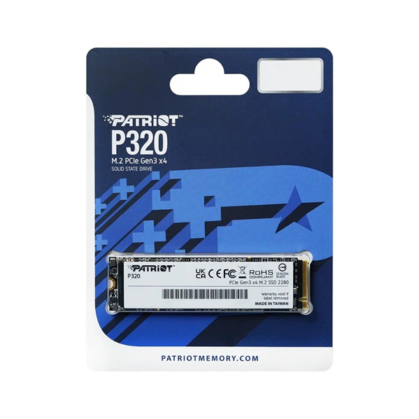 <119724> Накопитель SSD M.2 .256Gb Patriot P320P256GM28 (PCI-E 3.0 x4, 2200/1700 Мбайт/сек) [P320P256GM28]