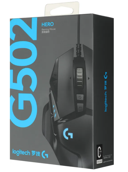 мышь Logitech Gaming Mouse G502 HERO, 100-25600dpi, Black, CN, [910-005474]
