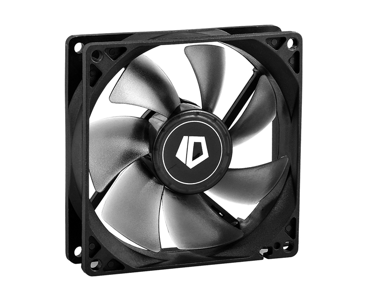 Вентилятор для корпуса ID-COOLING NO-9225-SD 92x92x25мм (156шт./кор, 3pin, черный, 1500об/мин)  BOX