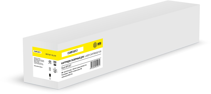 -/ Картридж лазерный Cactus CS-MPC407CY 842214 желтый (8000стр.) для Ricoh MPC407