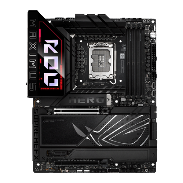 Материнская плата ASUS ROG MAXIMUS Z890 HERO, LGA1851, Z890, 4*DDR5, 4*SATA, 6*M.2, 8*USB 3.2, Type-C, 2*PCIx16, 1*PCIx1,  2*Thunderbolt™ 4, HDM, ATX; 90MB1ID0-M0EAY0