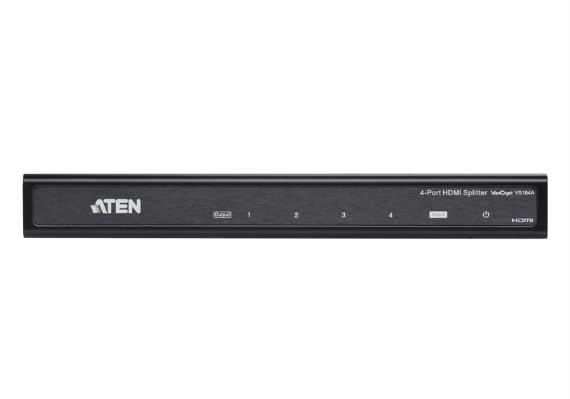 Разветвитель ATEN VS184A-AT-G 4 PORT HDMI Splitter W/1,8M W/EU ADP,