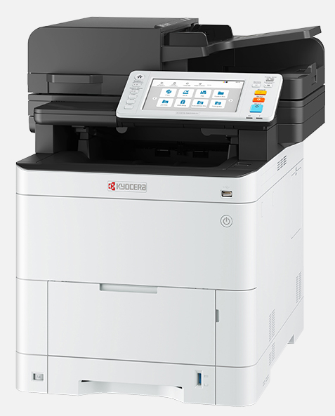 МФУ Kyocera ECOSYS MA3500cifx (P/C/S/F, цвет. лазерный, A4, 35 стр/мин, 1200x1200 dpi, 1,5 Гб, USB 2.0, Network, лоток 250 л., Duplex, DADF, старт.тонер 3500/2500 стр.)