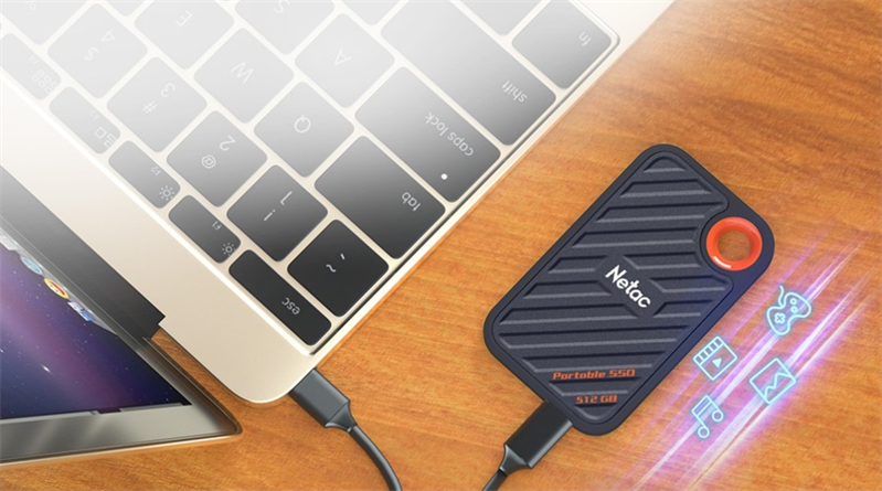 SSD накопитель Netac ZX20 II 512GB USB 3.2 Gen 2 Type-C External Magnetic Portable SSD, R/W up to 2000MB/1800MB/s, with USB C to A cable and 20Gbps USB C to C cable 3Y wty (незначительное повреждение коробки)