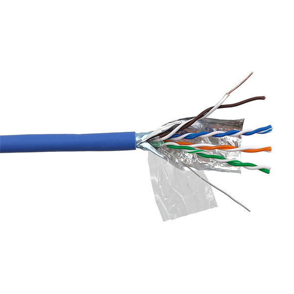 Кабель информационный Lanmaster LAN-5EFTP-LSZH-BL кат.5E F/UTP 4 пары 24AWG  LSZH  внутренний  305м синий