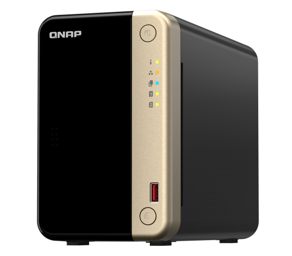 система хранения данных QNAP SMB 2C 2GhzCPU/8Gb/upto 2HDD, up to 18 with TL-D800C/SATA(3,5" 2,5")/ 2xUSB3.2 2xUSB2.0/1xHDMI/1xExp.slot/2x2,5Gb/iSCSI/1xPS/3YW TS-264-8G-EU-RU