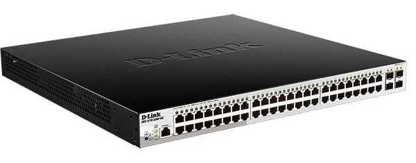 Коммутатор D-Link PROJ Управляемый L2 PoE-коммутатор, 48x1000Base-T PoE, 4x1000Base-X SFP, PoE-бюджет 370 Вт, защита от статического электричества до 6 кВ, CLI, консольный порт RJ-45, поддержка Dying Gasp
