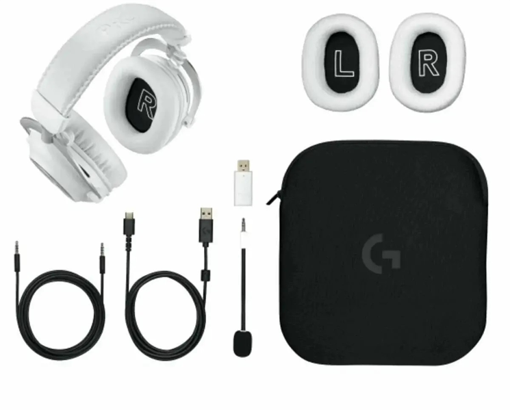 Гарнитура Logitech Wireless Gaming Headset G Pro X 2, 2.4GHz (USB), BLUETOOTH, White, [981-001269]