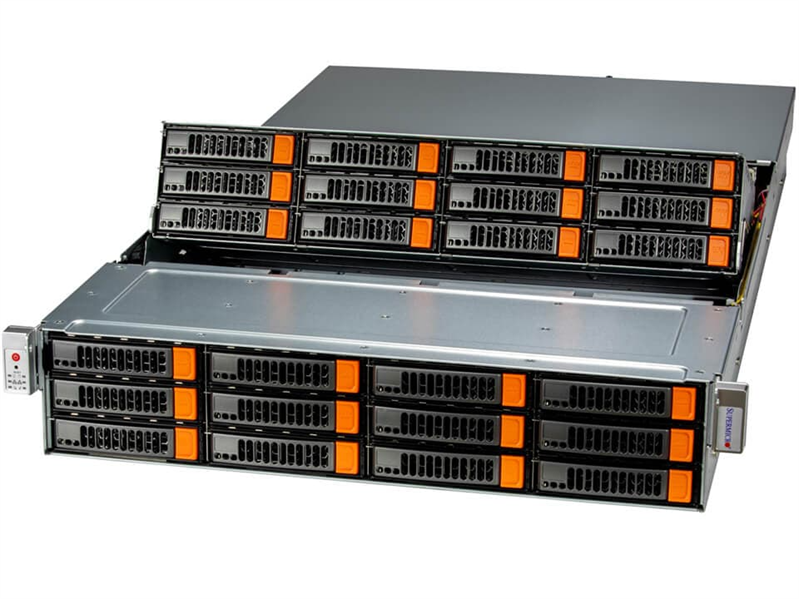 Серверная платформа Supermicro SuperStorage 2U Server 521E-E1CR24H noCPU(1) 4th/5th(MCC carrier)/TDP 300W/no DIMM(16)/ 24x3.5/2.5 SAS/SATA(3908 controller)/2x10GbE 2x10GbSFP+/2x1600W/SFT-DCMS-Single