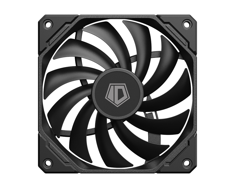 Вентилятор для корпуса ID-COOLING TF-12015-K 120x120x15мм (40шт./кор, PWM, Low Noise, супер-тонкий, резиновые углы, черный, 500-2200об/мин)  BOX