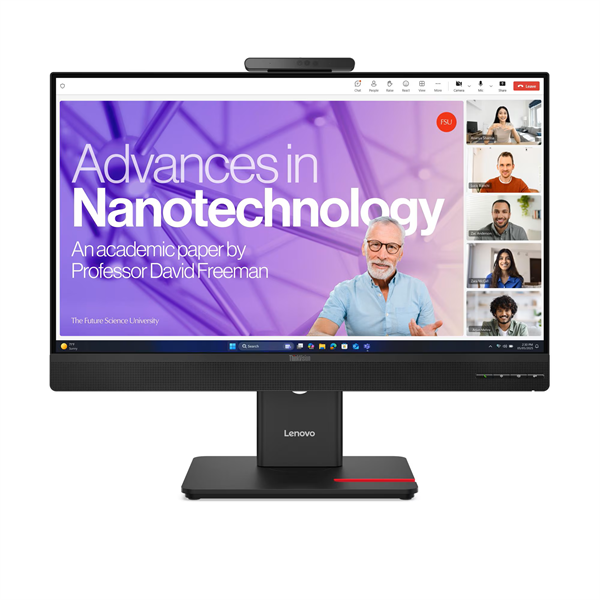 Монитор 23.8" Lenovo ThinkVision T24-4v 16:9 FHD (1920x1080) IPS, 120Hz, 250N, 1xHDMI 1.4, 1xDP 1.2, 1xVGA, 1xUSB-B (USB 5Gbps), 3xUSB-A (USB 5Gbps), 1xUSB-C (USB 5Gbps), Integrated webcam (5MP, IR+RGB), 1Y