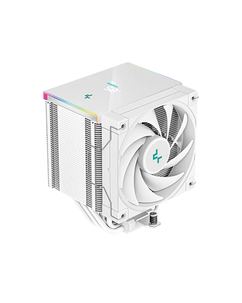 Кулер для процессора DEEPCOOL AK500 DIGITAL WH LGA20XX/1700/1200/115X/AM5/AM4 (9шт/кор, TDP 240W, PWM, Fan 120mm, 5 тепл. трубок, Copper Base, белый) RET (R-AK500-WHADMN-G)