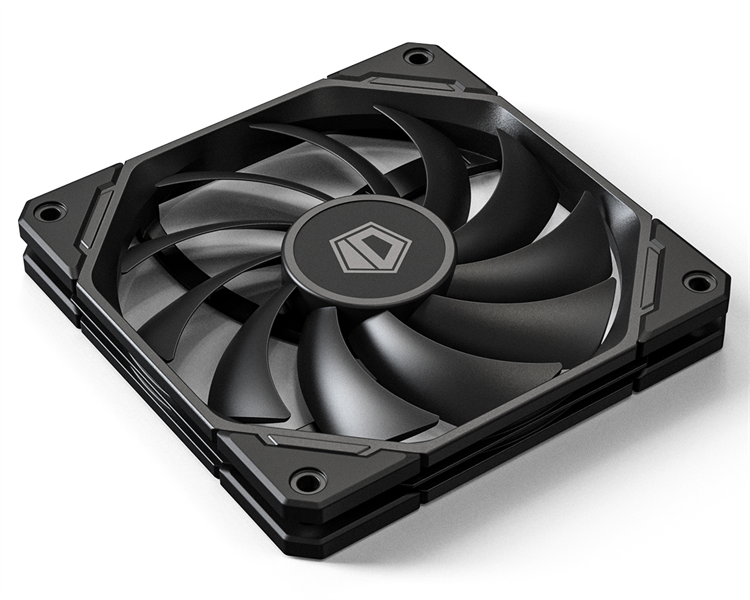 Вентилятор для корпуса ID-COOLING TF-12015-K 120x120x15мм (40шт./кор, PWM, Low Noise, супер-тонкий, резиновые углы, черный, 500-2200об/мин)  BOX