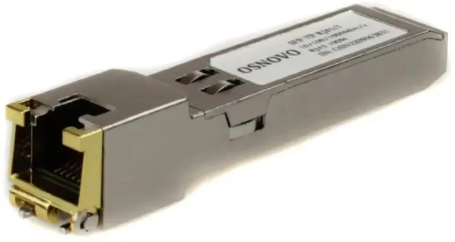Промышленный медный SFP модуль OSNOVO SFP-TP-RJ45/I Промышленный медный SFP модуль Gigabit Ethernet с разъемом RJ45. Скорость 10/100/1000 Мбит/с. Интерфейс: SGMII. Расстояние передачи до 100 м. Размеры (ШхВхГ): 13,8x13,7x68мм. Рабо