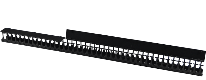 LAN-DC-CB-42Ux8-VO15 Организатор коммутационных шнуров Lanmaster DC 42HU 800х149 мм (ШхГ) вертикальный для шкафов DC цвет: чёрный