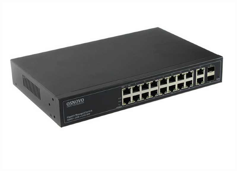 Коммутатор OSNOVO SW-71802/L, управляемый L2+, 18×1GbE, 2×SFP