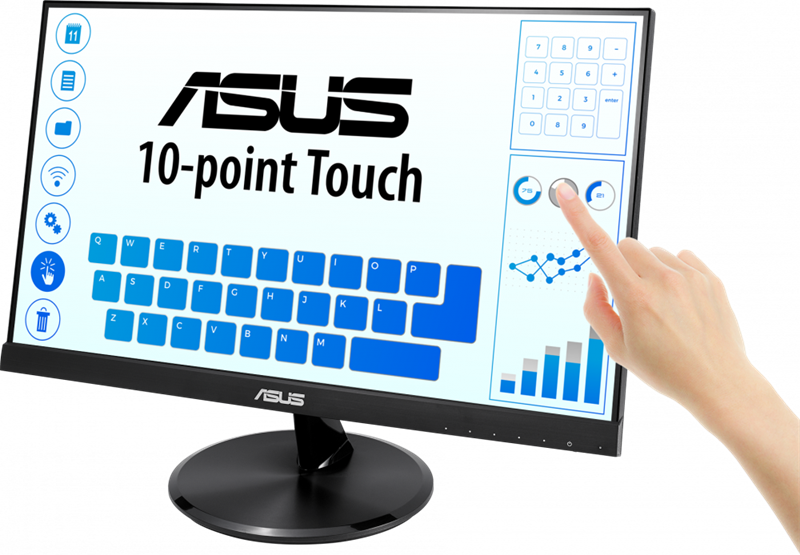 Монитор ASUS 21,5" VT229H IPS Touch 1920x1080 75Hz 5ms 250cd D-SUB HDMI USB MM Black