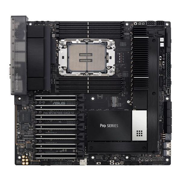 Материнская плата ASUS PRO WS W790E-SAGE SE, Intel® W790, 8*DDR5, 8*SATA, 3*M.2, 2 x SlimSAS, 5*USB 3.2, 2*USB 2.0,Type-C, 11*PCIx16, VGA, CEB; 90MB1C20-M0EAY0